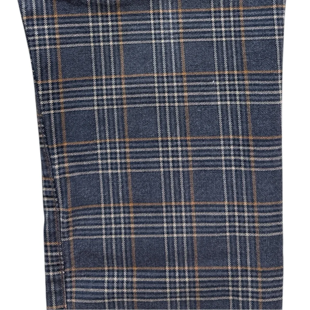 American Eagle Super Hi-Rise Plaid Jeggings Gray/Orange Size 00 Super Stretch